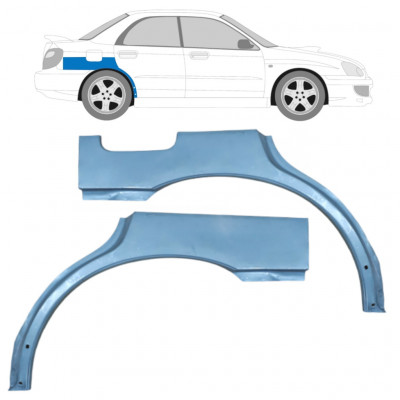 Pannello di riparazione parafango posteriore per Subaru Impreza GD GG 2000-2007 / Sinistra+Destra / Set 9156