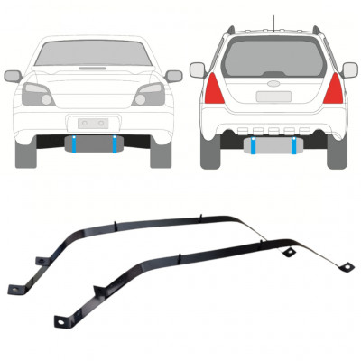 Cinghie serbatoio carburante per Subaru Impreza GD GG 2000-2007 12828