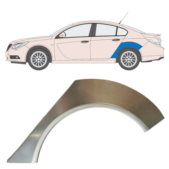 Pannello di riparazione parafango posteriore per Opel Insignia 2008-2017 / Sinistra 15044