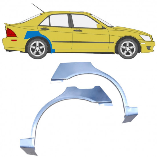 Pannello di riparazione parafango posteriore per Lexus IS 1998-2005 / Sinistra+Destra / Set 10014