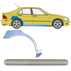Pannello di riparazione sottoporta e parafango posteriore per Lexus IS 1998-2005 / Destra / Set 10315