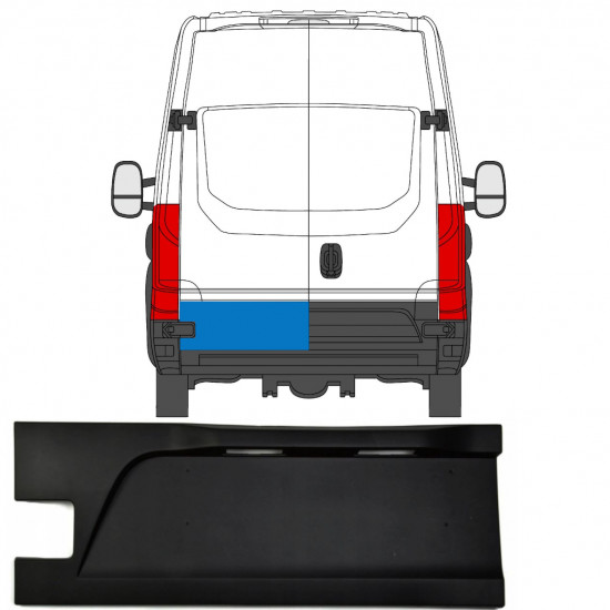 Modanatura laterale porta posteriore per Iveco Daily 2014-2019 / Sinistra 7874