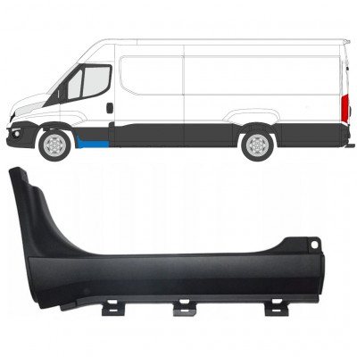 Gonna laterale copertura sottoporta per Iveco Daily 2014-2019 / Sinistra 7880