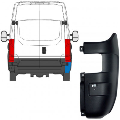 Angolo paraurti posteriore per Iveco Daily 2014-2016 / Destra 7886