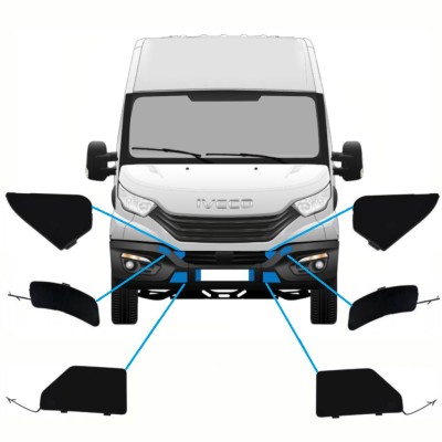 Copertura del gancio di traino paraurti anteriore adatta per Iveco Daily 2019- / Set 10292