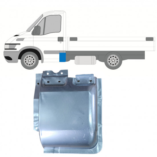 Lamiera di riparazione dell'angolo posteriore per Iveco Daily 1999-2014 / Sinistra 7659