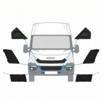 Copertura del gancio di traino paraurti anteriore adatta per Iveco Daily 2014-2016 / Set 10293