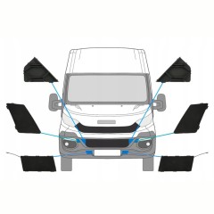 Copertura del gancio di traino paraurti anteriore adatta per Iveco Daily 2014-2016 / Set 10293