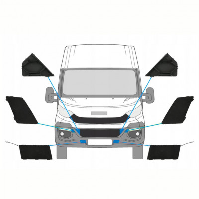 Copertura del gancio di traino paraurti anteriore adatta per Iveco Daily 2014-2016 / Set 10293