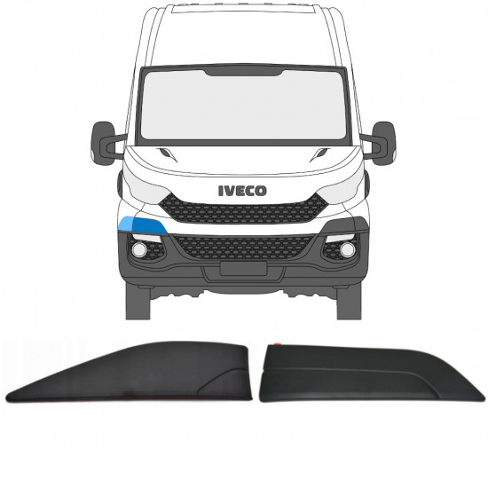 Modanatura del paraurti + parafango anteriore per Iveco Daily 2014-2019 / Destra / Set 11844