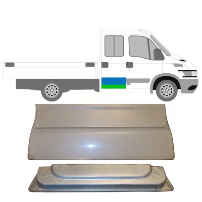 Lamiera di riparazione interno ed esterno porta posteriore per Iveco Daily 1999-2014 / Sinistra = Destra (simmetrico) / Set 16174