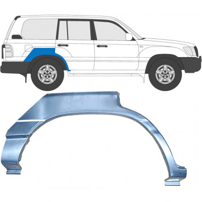Pannello di riparazione parafango posteriore per Toyota Land Cruiser J100 1998-2007 / Destra 7054