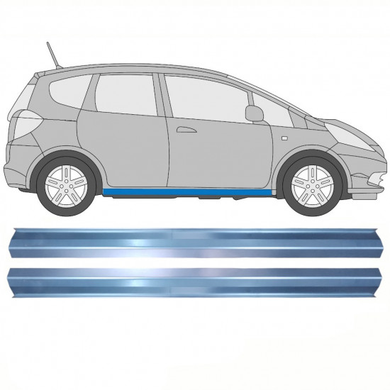 Pannello di riparazione sottoporta lamiera per Honda Jazz 2008-2015 / Sinistra = Destra (simmetrico) / Set 10371