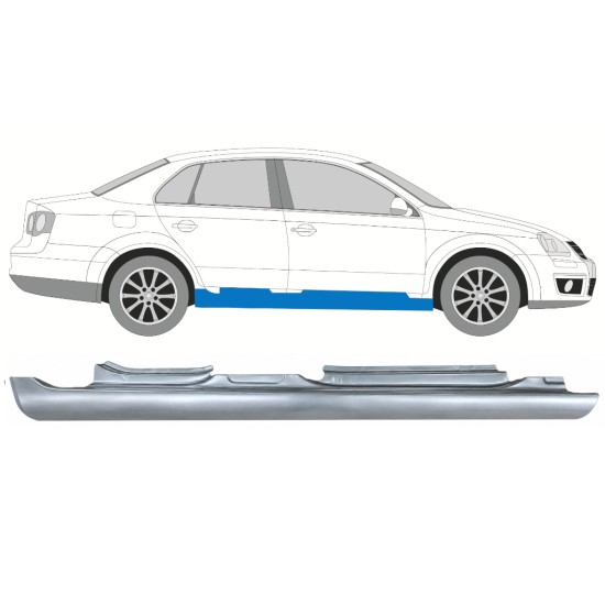 Sottoporta Lamiera Completo per Volkswagen Jetta 2005-2010 / Destra / SEDAN 17050