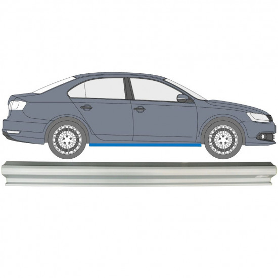 Pannello di riparazione sottoporta lamiera per Volkswagen Jetta 2010-2018 / Sinistra = Destra (simmetrico) 7131