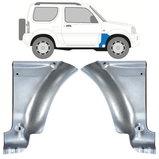 Pannello di riparazione parafango anteriore per Suzuki Jimny 1998-2018 / Sinistra+Destra / Set 15861