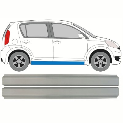 Pannello di riparazione sottoporta lamiera per Subaru Justy 2007-2011 / Sinistra = Destra (simmetrico) / Set 10240