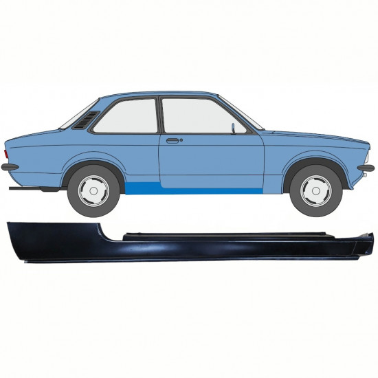 Sottoporta Lamiera Completo per Opel Kadett C 1973-1979 / Destra 8782