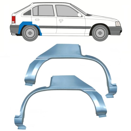 Pannello di riparazione parafango posteriore per Opel Kadett E Astra 1984-1993 / Sinistra+Destra / Set 16155