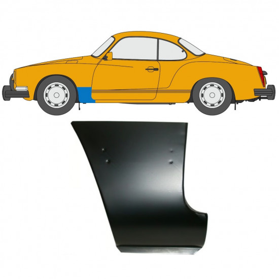 Pannello di riparazione parafango anteriore per Volkswagen Karmann Ghia 1959-1974 / Sinistra 12723