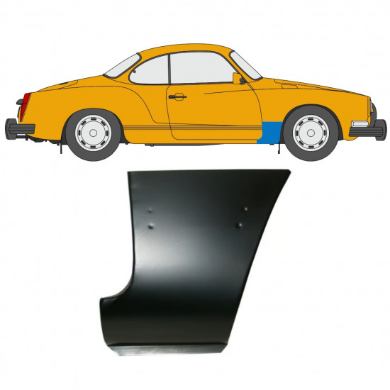 Pannello di riparazione parafango anteriore per Volkswagen Karmann Ghia 1959-1974 / Destra 12722