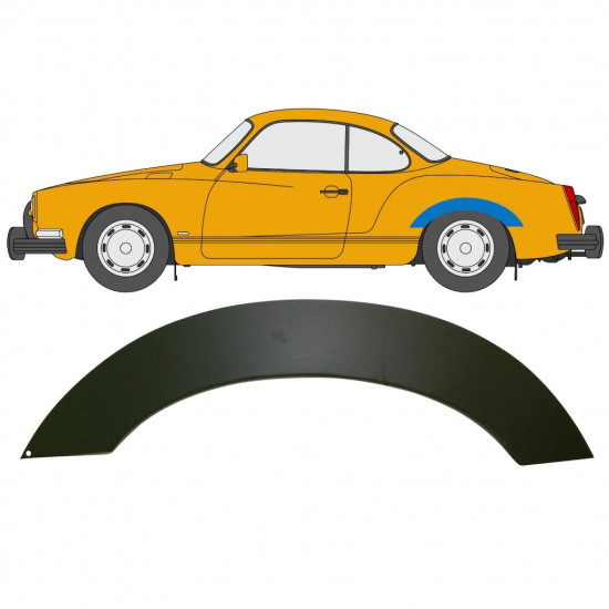 Pannello di riparazione parafango posteriore per Volkswagen Karmann Ghia 1955-1974 / Sinistra 12721