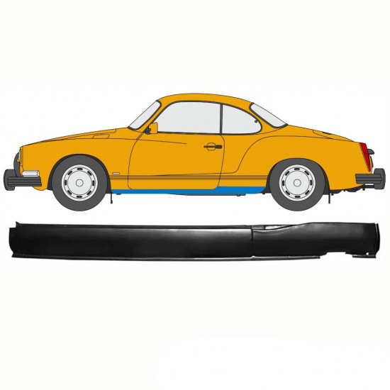 Pannello di riparazione sottoporta lamiera per Volkswagen Karmann Ghia 1955-1974 / Sinistra 10749