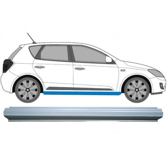 Pannello di riparazione sottoporta lamiera per Kia Ceed 2006-2012 / Destra 6311