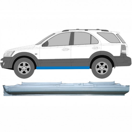 Sottoporta Lamiera Completo per Kia Sorento 2002-2009 / Sinistra 11684
