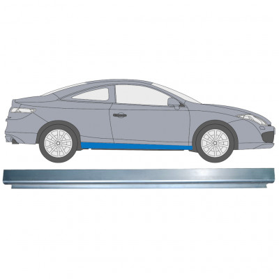 Pannello di riparazione sottoporta lamiera per Renault Laguna III Coupe 2008-2015 / Sinistra = Destra (simmetrico) / COUPE 7634