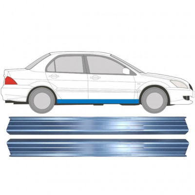 Pannello di riparazione sottoporta lamiera per Mitsubishi Lancer 2003-2008 / Sinistra+Destra / Set 11359