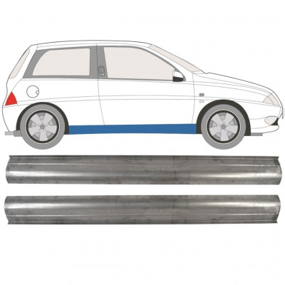 Pannello di riparazione sottoporta lamiera per Lancia Ypsilon 1995-2003 / Sinistra+Destra / Set 11354