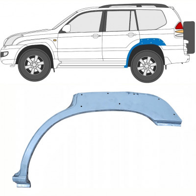 Pannello di riparazione parafango posteriore con foro per Toyota Land Cruiser J120 2003-2010 / Sinistra 10213