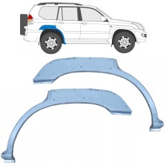 Pannello di riparazione parafango posteriore con foro per Toyota Land Cruiser J120 2003-2010 / Sinistra+Destra / Set 10214