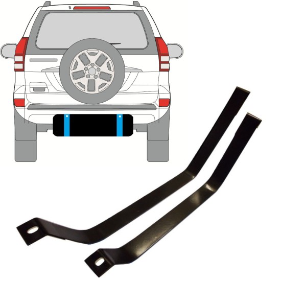 Cinghie serbatoio carburante per Toyota Land Cruiser J120 2003-2010 9379