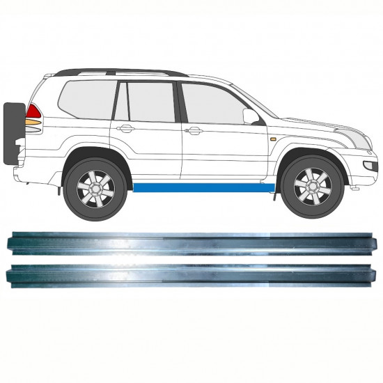 Sottoporta interno per Toyota Land Cruiser J120 2003-2010 / Sinistra = Destra (simmetrico) / Set 10082