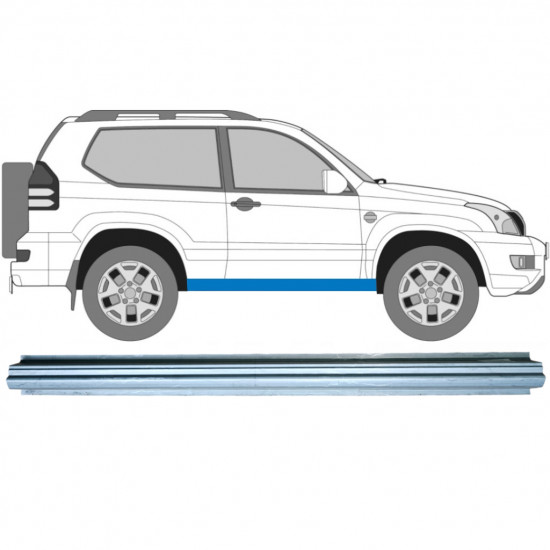 Pannello di riparazione sottoporta lamiera per Toyota Land Cruiser J120 2003-2010 / Sinistra = Destra (simmetrico) 7062