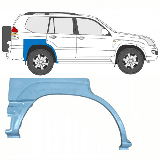 Pannello di riparazione parafango posteriore per Toyota Land Cruiser J120 2003-2010 / Destra 8762