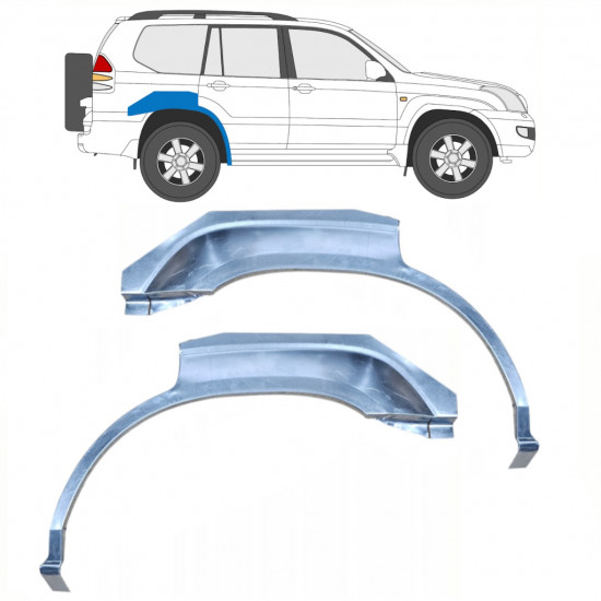Pannello di riparazione parafango posteriore per Toyota Land Cruiser J120 2003-2010 / Sinistra+Destra / Set 9959