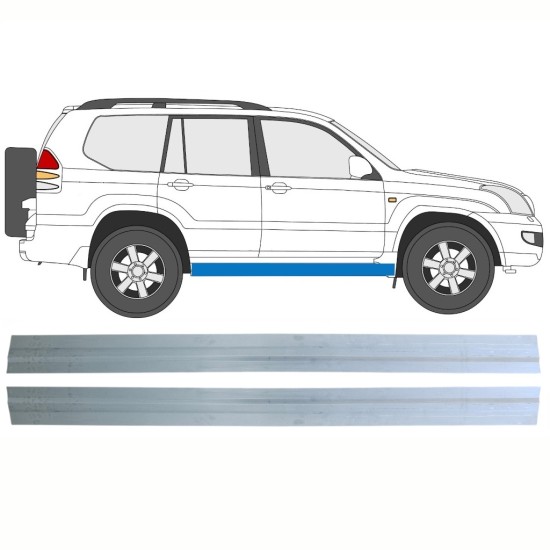 Sottoporta interno per Toyota Land Cruiser J120 2003-2010 / Sinistra+Destra / Set 16131