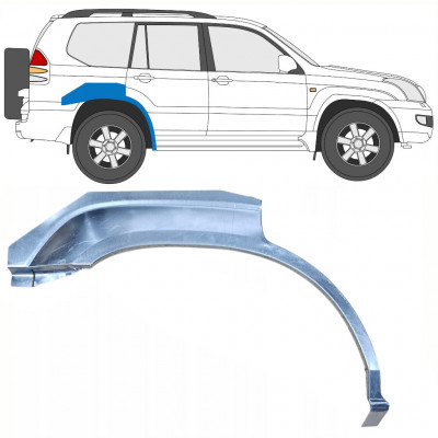 Pannello di riparazione parafango posteriore per Toyota Land Cruiser J120 2003-2010 / Destra 7934