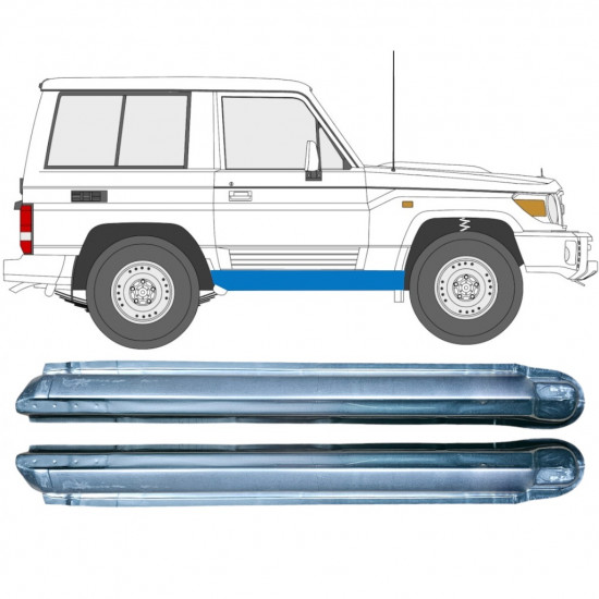 Sottoporta Lamiera Completo per Toyota Land Cruiser J70 1984- / Sinistra+Destra / Set 9479