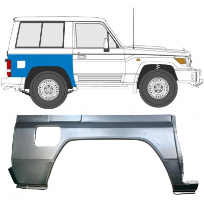 Pannello di riparazione parafango posteriore per Toyota Land Cruiser J70 1984- / Destra 7056