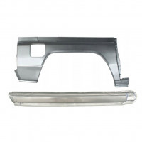 Lamiera di riparazione completo sottoporta e parafango posteriore per Toyota Land Cruiser J70 1984- / Destra / Set 11478