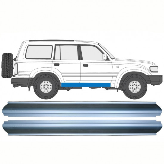 Pannello di riparazione sottoporta lamiera per Toyota Land Cruiser J80 1990-1996 / Sinistra = Destra (simmetrico) / Set 10242