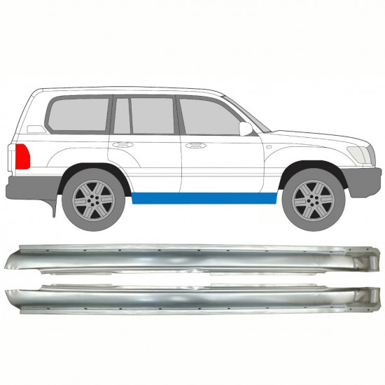Sottoporta Lamiera Completo per Toyota Land Cruiser J100 1998-2007 / Sinistra+Destra / Set 10058