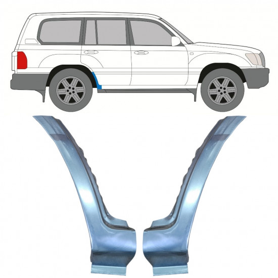 Pannello di riparazione sezione inferiore parafango posteriore per Toyota Land Cruiser J100 1998-2007 / Sinistra+Destra / Set 9767
