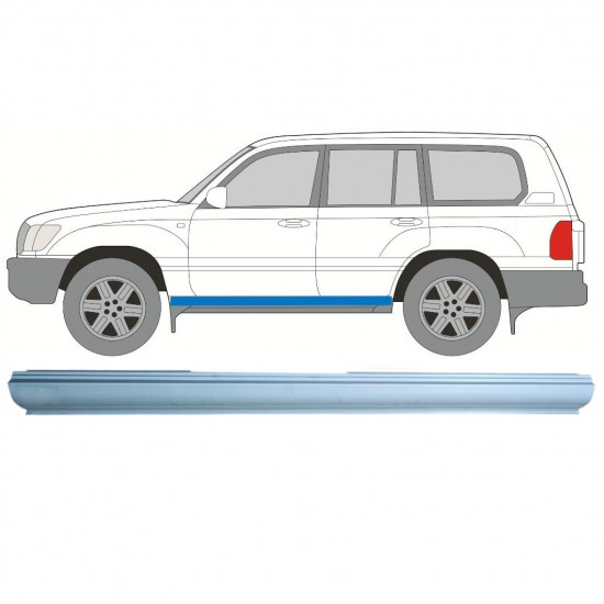 Pannello di riparazione sottoporta lamiera per Toyota Land Cruiser J100 1998-2007 / Sinistra 8926