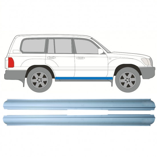 Pannello di riparazione sottoporta lamiera per Toyota Land Cruiser J100 1998-2007 / Sinistra+Destra / Set 9690