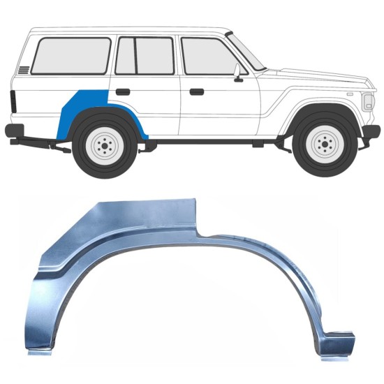 Pannello di riparazione parafango posteriore per Toyota Land Cruiser J60 1980-1990 / Destra 7060